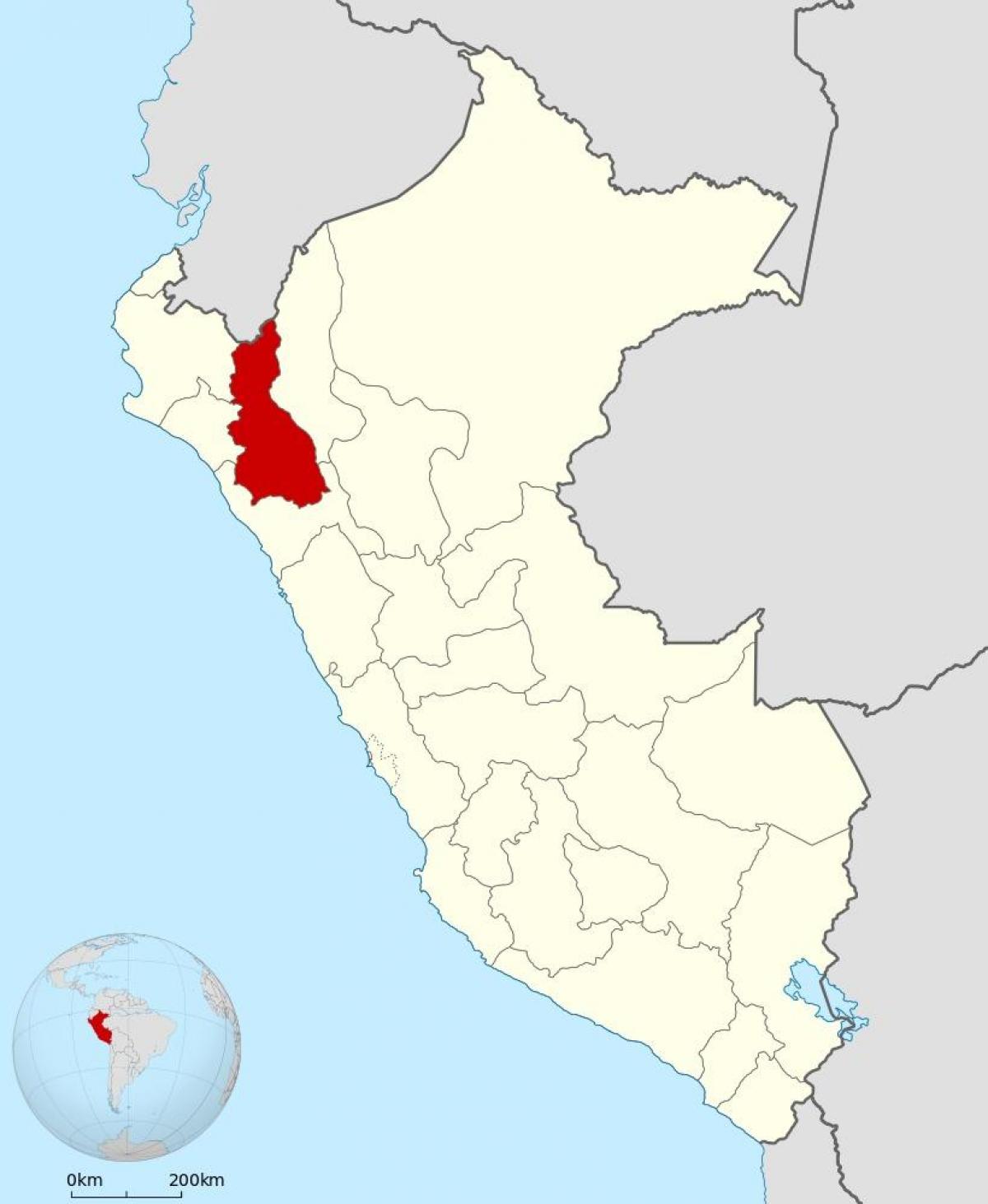 નકશો cajamarca પેરુ