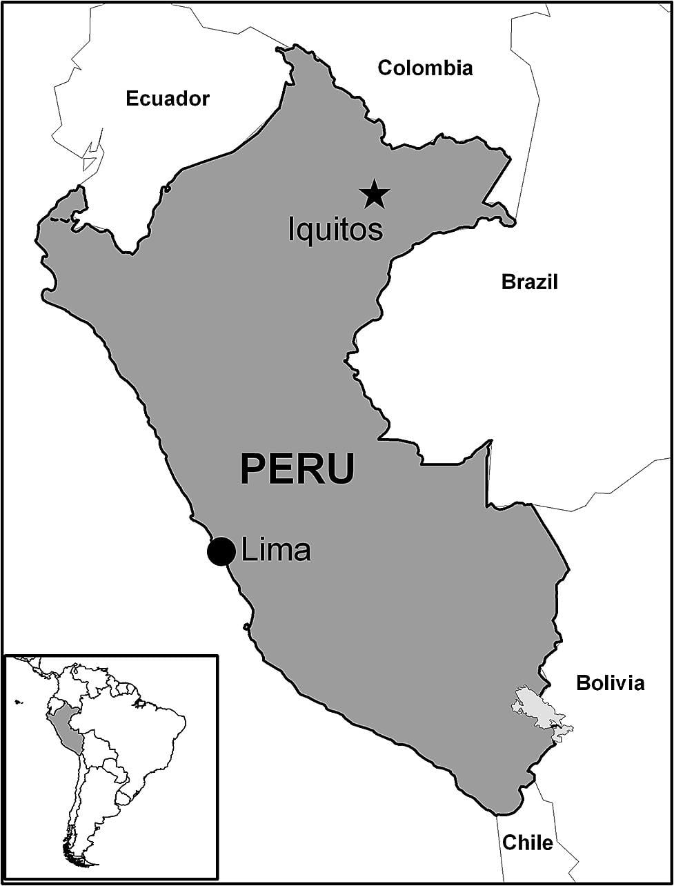 નકશો iquitos પેરુ