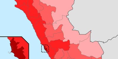 પેરુ વસ્તી ગીચતા નકશો