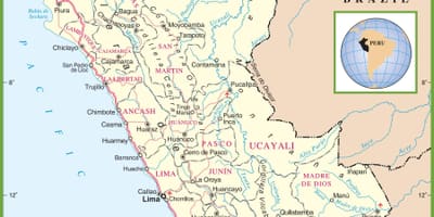 નકશો રાજકીય નકશો પેરુ